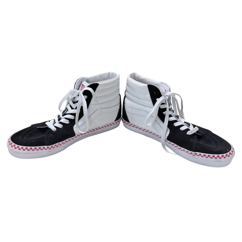 Vans Sk8-Hi Van Doren Black White Red Checkerboard High Top Shoes Men 9.5 Wom 11